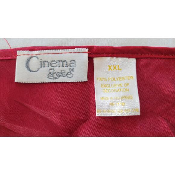 Cinema Red satin camisole with thin straps size XXL for women - Picture 5 of 9